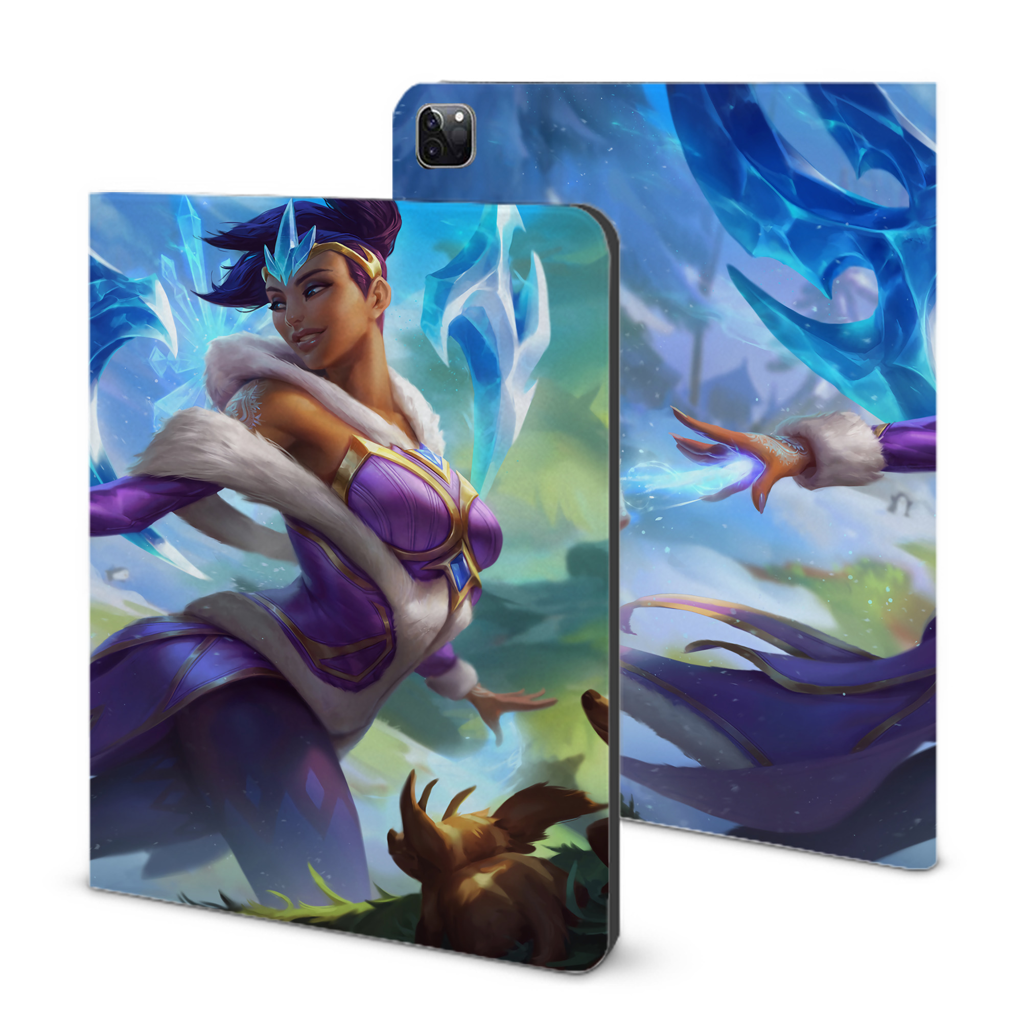 （画像用） リーグ・オブ・レジェンド League of Legends LOL IPad ケース ブック型 PUレザー TPU 耐衝撃 軽量 薄型 ペン収納なし 全面保護 IPad 各モデル対応